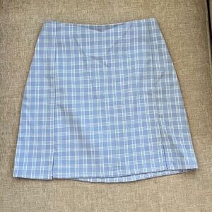 Brandy Melville Blue Plaid Pencil Skirt